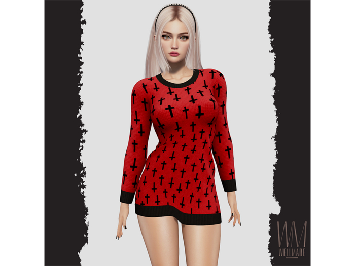 [WellMade] Mimi Dress Red