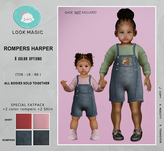 [Look Magic] Rompers Harper white_LB/TD/BB(add )