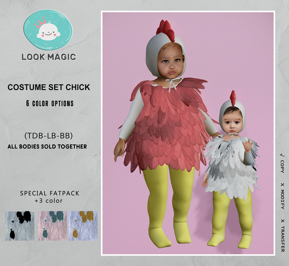 [Look Magic]Costume Set chick white_TD/BB/LB(add )