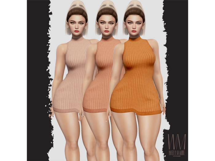 [WellMade] Rayne Dress Oranges