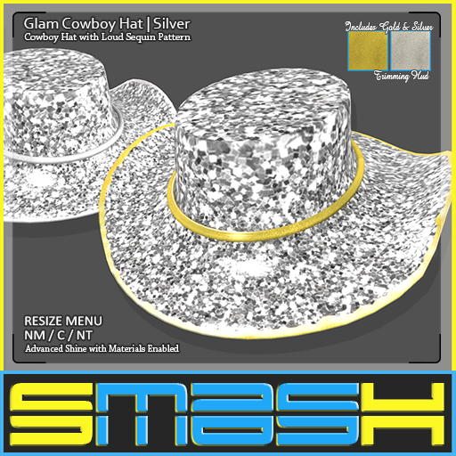 SMASH - Glam Cowboy Hat (Silver)