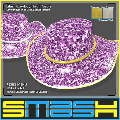 SMASH - Glam Cowboy Hat (Purple)