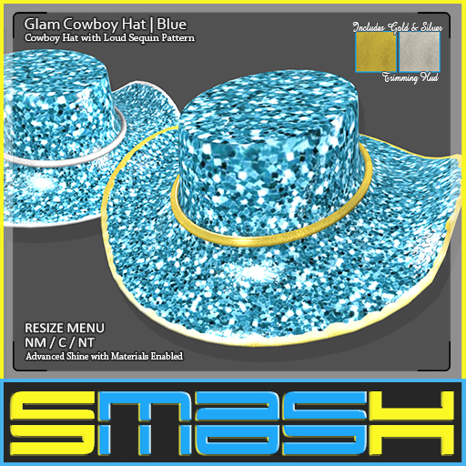 SMASH - Glam Cowboy Hat (Blue)