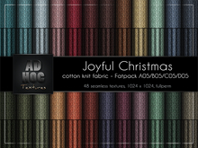 AD HOC - JOYFUL CHRISTMAS - Fatpack A05-B05-C05-D05 - Cotton Knit Wool Fabric (solids & stripes)
