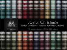 AD HOC - JOYFUL CHRISTMAS - Fatpack A06-B06-C06-D06 - Cotton Knit Wool Fabric (stripes)