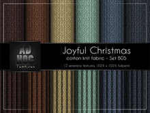 AD HOC - JOYFUL CHRISTMAS - Set B05 - Cotton Knit Wool Fabric (solids & stripes)