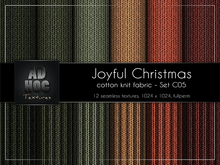 AD HOC - JOYFUL CHRISTMAS - Set C05 - Cotton Knit Wool Fabric (solids & stripes)