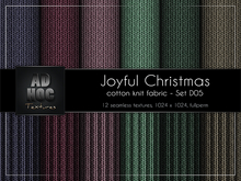 AD HOC - JOYFUL CHRISTMAS - Set D05 - Cotton Knit Wool Fabric (solids & stripes)