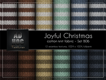 AD HOC - JOYFUL CHRISTMAS - Set B06 - Baumwolle Gestrickt Stoff (Streifen)