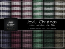 AD HOC - JOYFUL CHRISTMAS - Set D06 - Cotton Knit Wool Fabric (stripes)