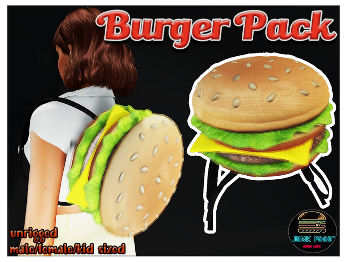 Junk Food - Burger Backpack
