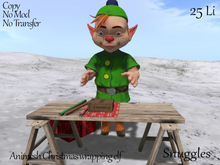 Animesh Christmas wrapping elf By Snuggles