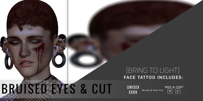 [BTL Tattoos] - Bruised Eyes & Cut [ADD TO UNPACK]
