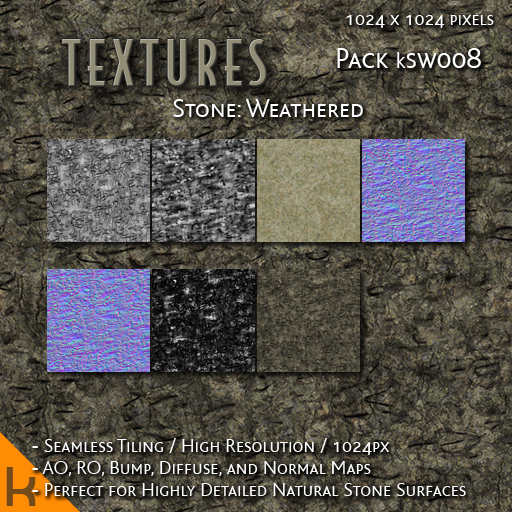 Second Life Marketplace - [kSW008] 1024px seamless rock or stone ...