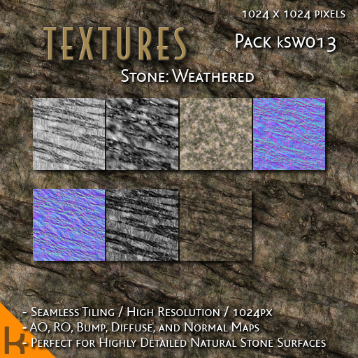 Second Life Marketplace - [kSW013] 1024px seamless rock or stone ...