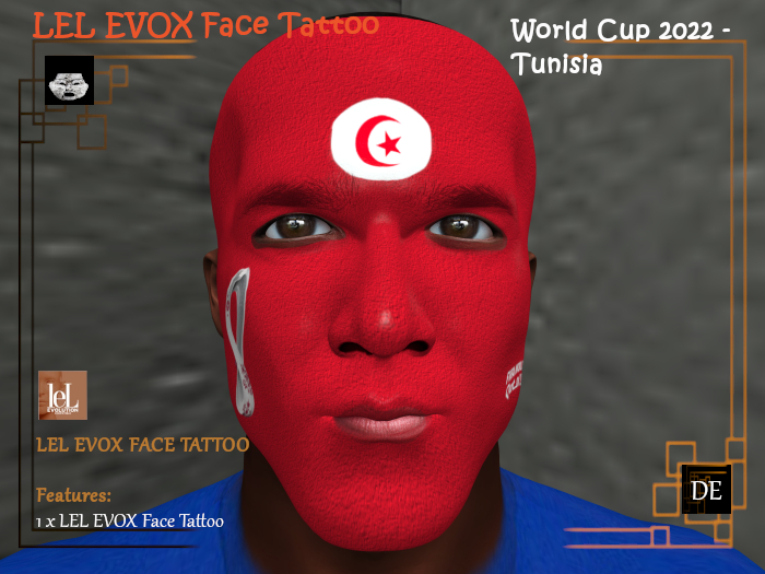 Fifa World Cup Qatar 2022 - Face Paint - Tunisia