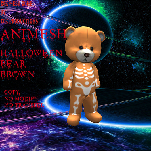 halloween bear brown