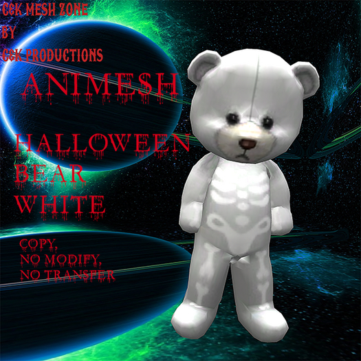 halloween bear white