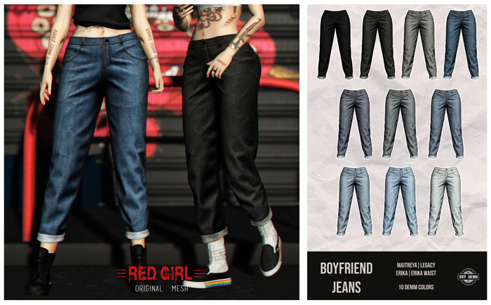 [RED GIRL] Boyfriend Jeans {FATPACK} - [add me]