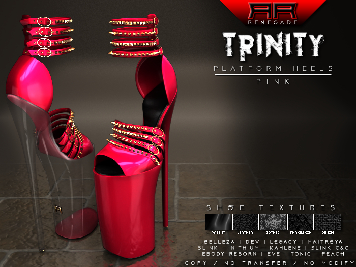 [Renegade] Trinity Platform Heels - Pink