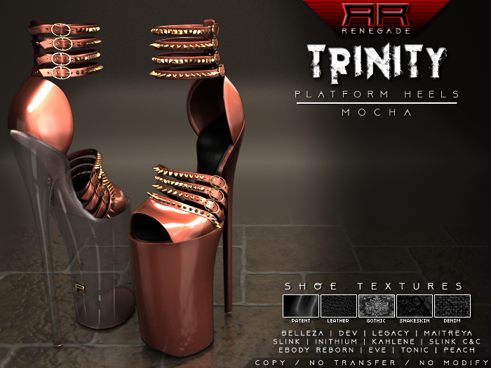 [Renegade] Trinity Platform Heels - Mocha