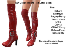 -DD-design Rhiano Red Latex Boots