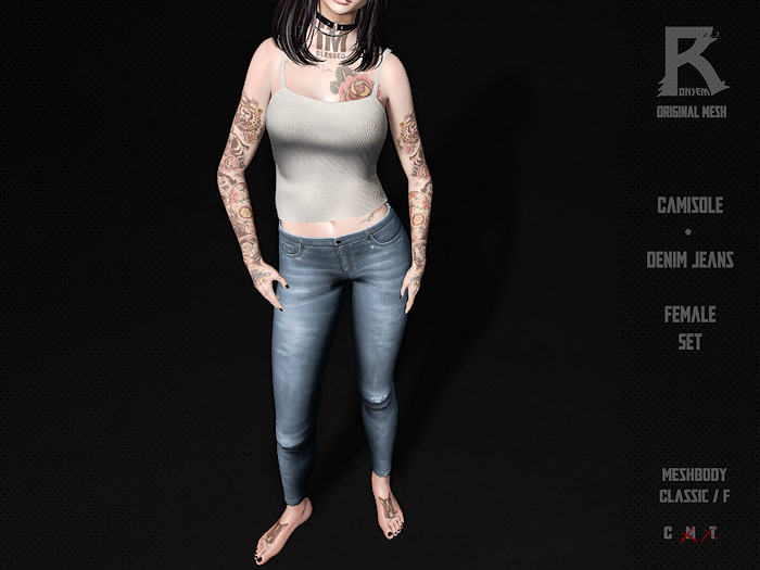 [[RONSEM]] Camisole+Jeans / female set