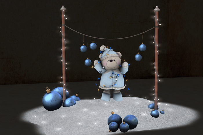 SN-BLUE BEAR AND LIGHTS TANGLE