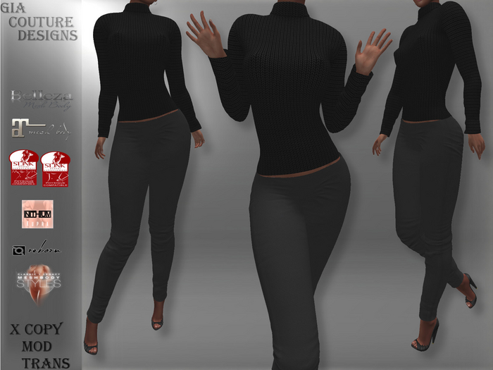 "GCD" Raddix Turtleneck Sweater Black