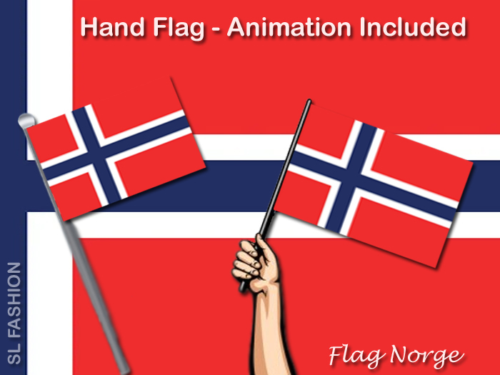 Flag Norway - Hand Flag - Animation Included