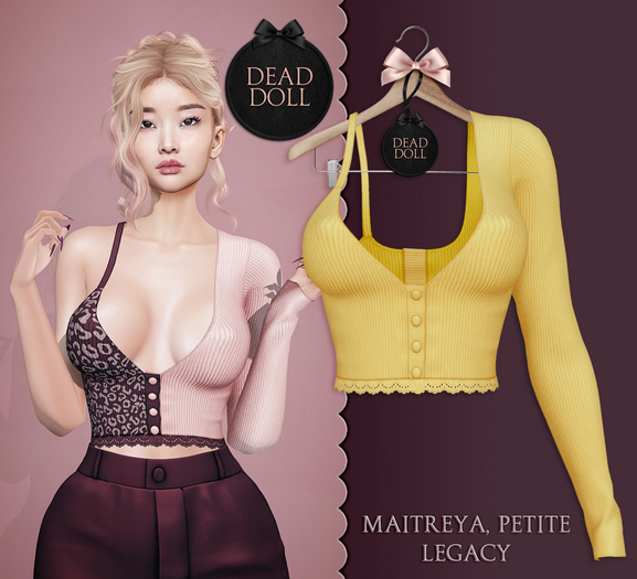 DEAD DOLL - Leelu Top - Yellow