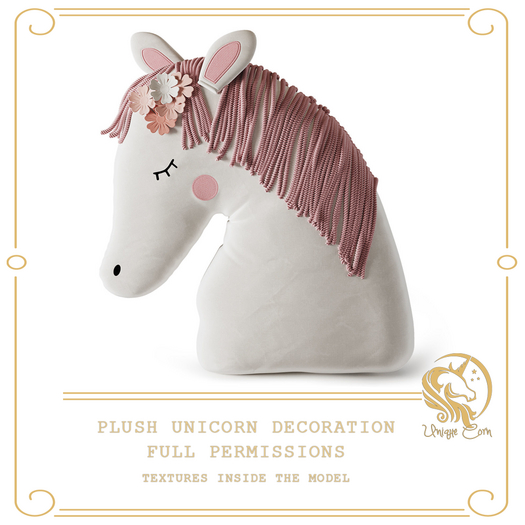 Full Perm Plush Unicorn Decoration