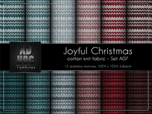 AD HOC - JOYFUL CHRISTMAS - Set A07 - Cotton Knit Wool Fabric (stripes)