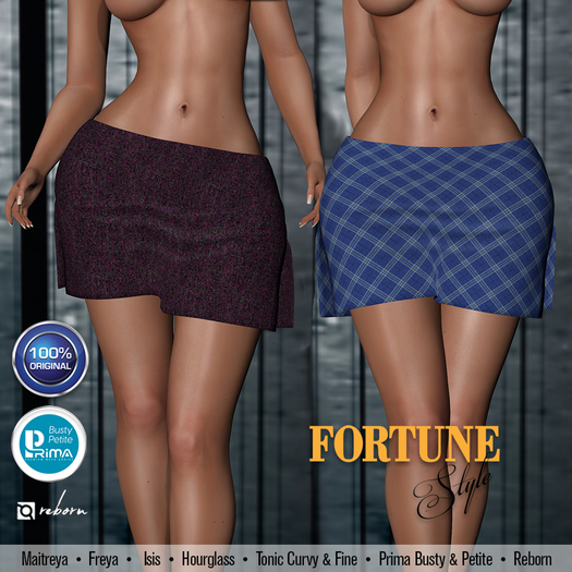[Demo] Fortune Tweed and Plaid Mid Skirts Multipack