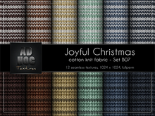 AD HOC - JOYFUL CHRISTMAS - Set B07 - Cotton Knit Wool Fabric (stripes)