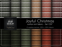 AD HOC - JOYFUL CHRISTMAS - Set C07 - Cotton Knit Wool Fabric (stripes)