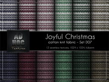 AD HOC - JOYFUL CHRISTMAS - Set D07 - Cotton Knit Wool Fabric (stripes)