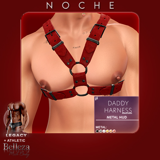 Noche. Daddy Harness Red