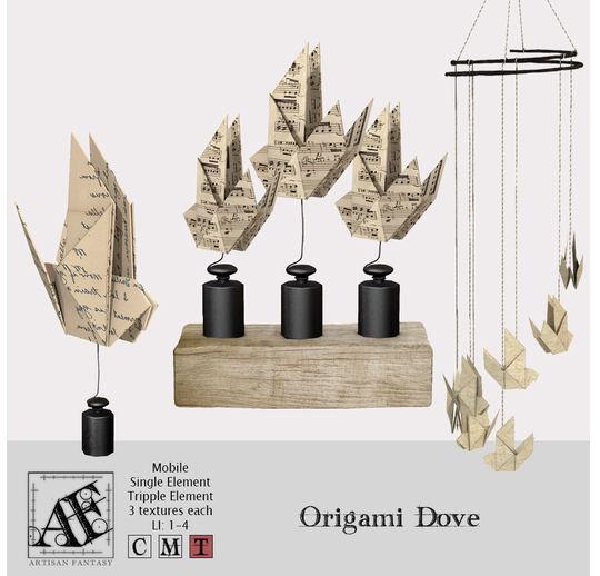 *AF* Origami Dove Rice Single