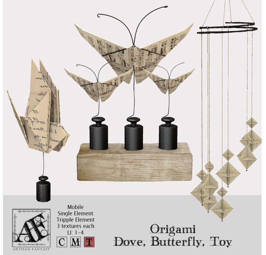 *AF* Origami Toy Rice Trio