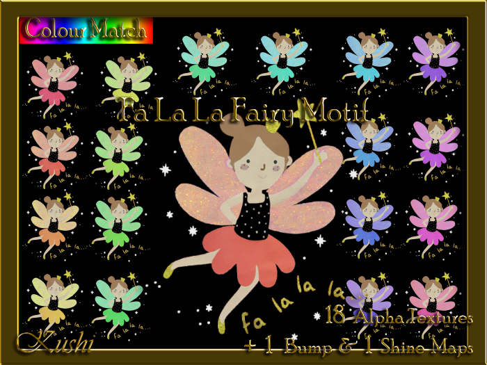 Fa La La Fairy Motif Transparent / Alpha Texture Set