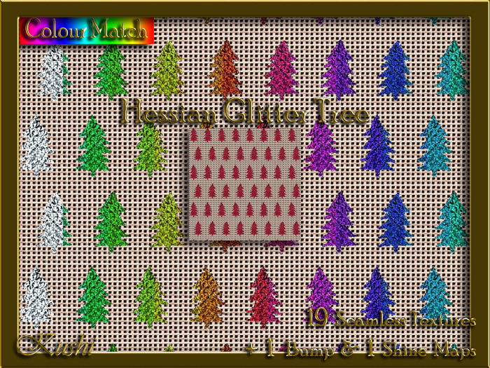 Hessian Glitter Tree Seamless Texture Set