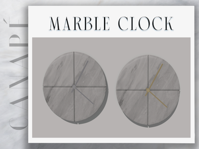 [Canape] Marble Clock Gray