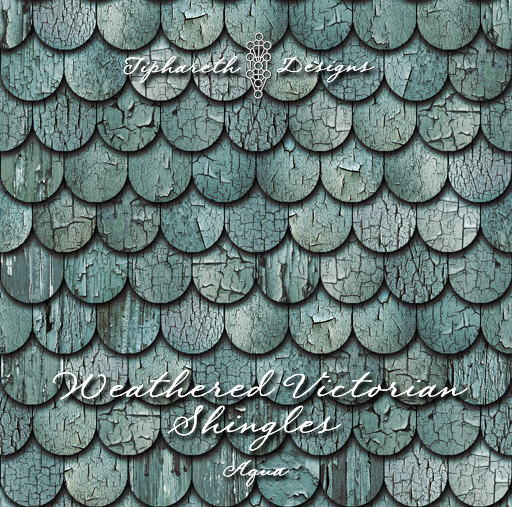 TD Weathered Victorian Shingles textures AQUA