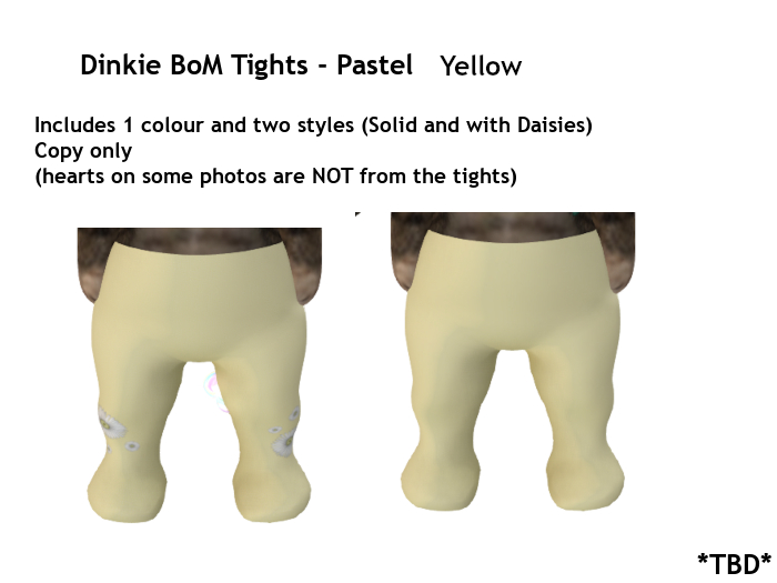 *TBD*Pastel tights yellow - solid and with daisies