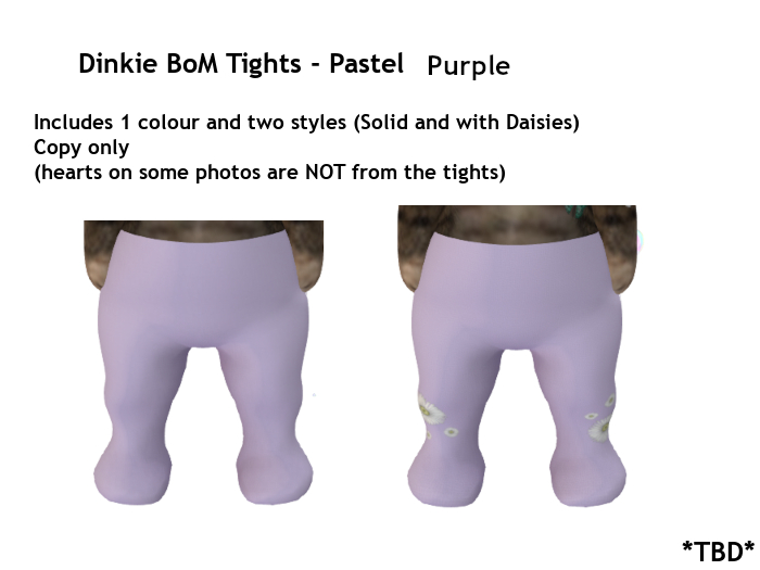 *TBD*Pastel tights purple - solid and with daisies