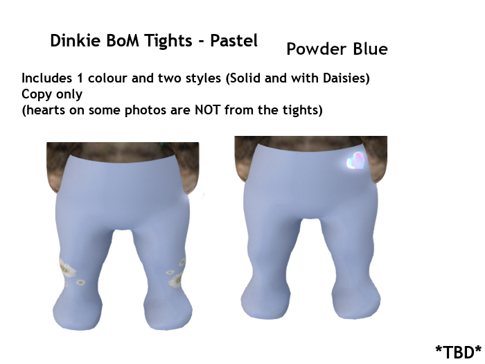 *TBD*Pastel tights podwer blue - solid and with daisies