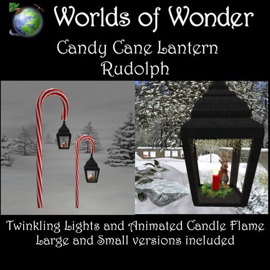 Wow Candy Cane Lanterns - Dark