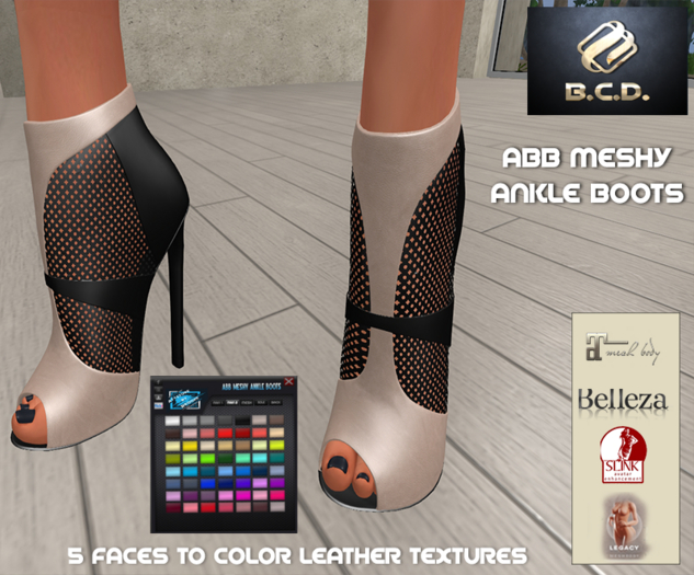 BCD Meshy Ankle Boots