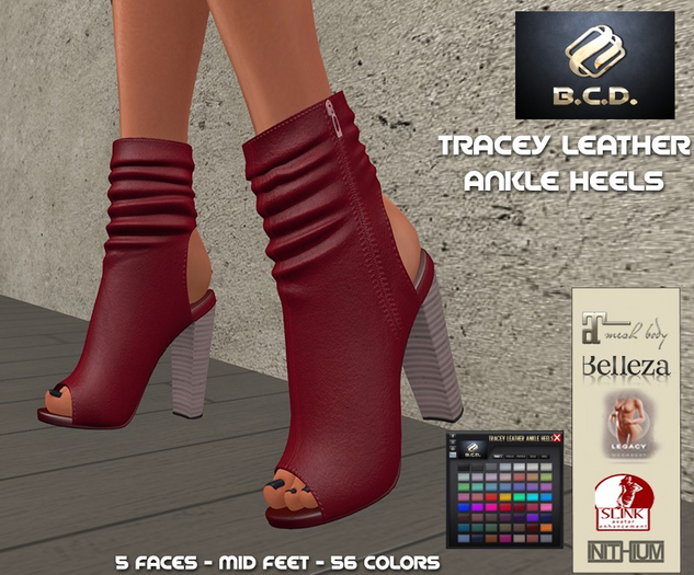 BCD Tracey Leather Ankle Heels DEMO